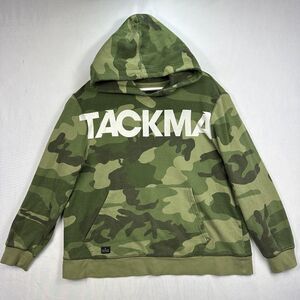 Tackma Camo Hoody‎ Men's size XL Green Camouflage Pullover Hoodie